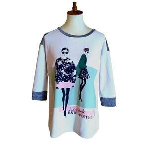 Zara 2015 Collection Black and White Life's a Graphic Runway‎ Tunic